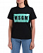 Черная футболка с прямоугольным принтом MSGM | Фото 8