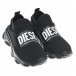 Черные кроссовки с белым логотипом Diesel | Фото 1