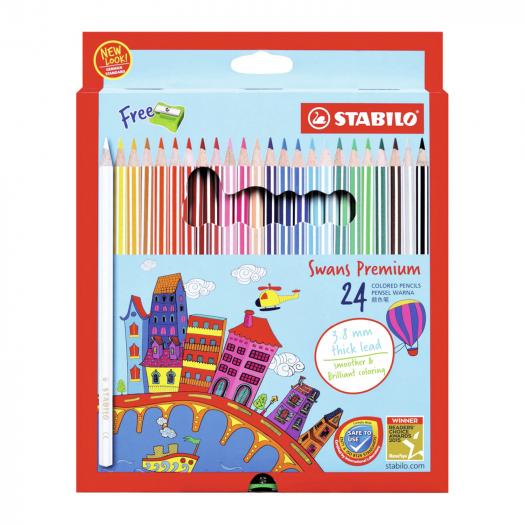 Набор цветных карандашей Swans premium edition, 24 цвета Stabilo | Фото 1