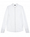 Белая рубашка с воротником-стойкой Dal Lago | Фото 2