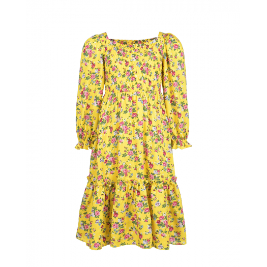 Желтое платье с цветочным принтом Dan Maralex | Фото 1