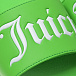 Зеленые шлепки с белым лого Juicy Couture | Фото 6
