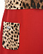 Красное платье с леопардовой отделкой Dolce&Gabbana | Фото 6