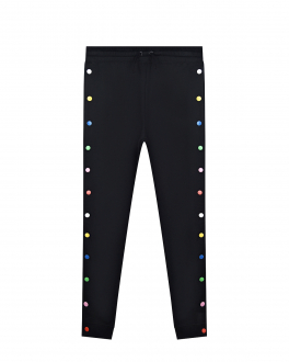 Черные леггинсы с разноцветными кнопками Stella McCartney Черный, арт. 603462SRJ25 1000 BLACK 1000 | Фото 1