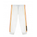 Белые спортивные брюки с разноцветными лампасами Fendi | Фото 1