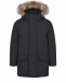 Черное пальто с отделкой из меха енота IL Gufo | Фото 1