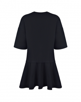 Черное трикотажное платье со стразами Moschino Черный, арт. HDV0B6 LBA28 60100 | Фото 2