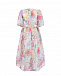Платье с цветочным принтом и атласным поясом Eirene | Фото 2