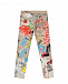 Бежевые брюки с принтом &quot;граффити&quot; Dsquared2 | Фото 2