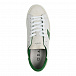 Кеды на шнуровке с зелеными деталями, белые D.A.T.E. | Фото 4