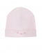 Розовая шапка с цветочной вышивкой Kissy Kissy | Фото 1