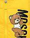 Жилет стеганный с логотипом мишкой, желтый Moschino | Фото 3