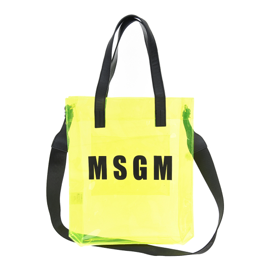 Желтая сумка из поливинила MSGM | Фото 1