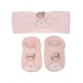 Подарочный набор: повязка и пинетки, аппликация &quot;принцесса&quot;, розовый La Perla | Фото 1