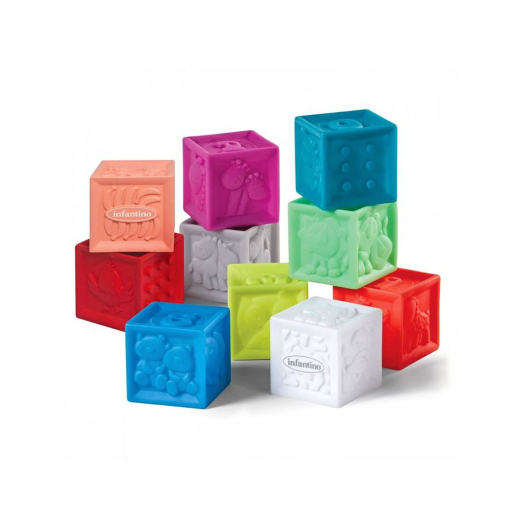 Развивающие кубики «Squeeze & Stack» INFANTINO | Фото 1