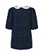 Синее платье из твида с люрексом  | Фото 2