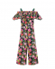 Хлопковый комбинезон с цветочным принтом Dan Maralex | Фото 1