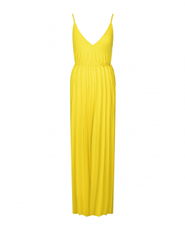 Желтое плиссированное платье Parosh Желтый, арт. D725168 016 GIALLO | Фото 1