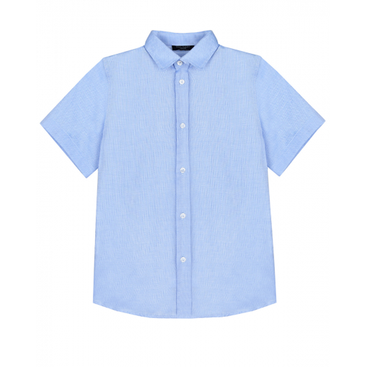 Голубая рубашка с короткими рукавами Dal Lago | Фото 1