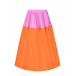 Оранжевая юбка с атласной вставкой MARNI | Фото 1