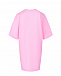 Розовое платье-футболка с лого MSGM | Фото 5