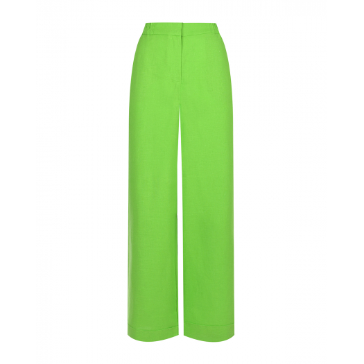Зеленые льняные брюки ALINE | Фото 1