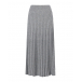 Серая плиссированная юбка из смесовой шерсти Pietro Brunelli | Фото 1