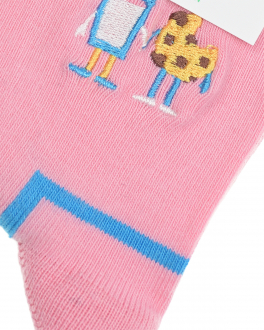 Розовые носки с принтом &quot;печенье и молоко&quot; Happy Socks Розовый, арт. KBECM01 3000 | Фото 2