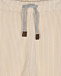 Брюки кремового цвета с поясом на кулиске Brunello Cucinelli | Фото 3