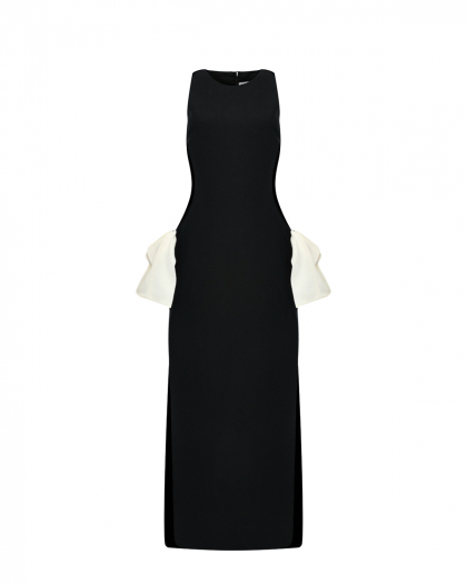 Платье с белым бантом, черное Forte dei Marmi Couture | Фото 1