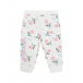 Белые спортивные брюки с цветочным принтом Monnalisa | Фото 1