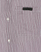 Лиловая рубашка в полоску Brunello Cucinelli | Фото 3