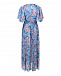 Голубое платье с воланами Pietro Brunelli | Фото 5