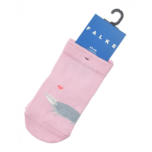 Розовые носки с декором &quot;барсуки&quot; Falke | Фото 1