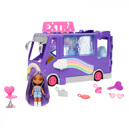 Набор игровой с куклой Extra Mini Minis и автобусом Barbie | Фото 1