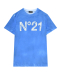 Футболка с логотипом на груди, синяя No. 21 | Фото 1
