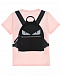 Розовая футболка с принтом &quot;Рюкзак&quot; Fendi | Фото 2