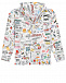 Белая спортивная куртка с принтом &quot;Ежедневник Smemo&quot; Dolce&Gabbana | Фото 2