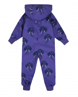 Фиолетовый комбинезон с принтом &quot;слоны&quot; Mini Rodini Фиолетовый, арт. 22210106 45 | Фото 2