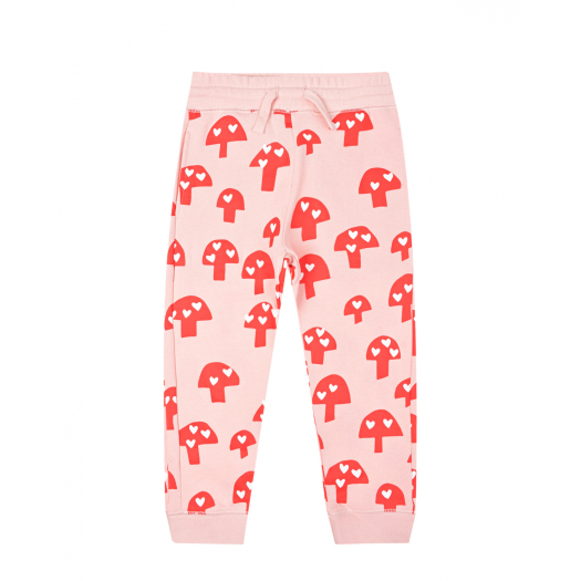 Розовые спортивные брюки с принтом &quot;грибы&quot; Stella McCartney | Фото 1