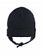 Темно-синяя шапка из шерсти с завязками Moncler | Фото 2