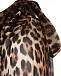 Шелковое платье с леопардовым принтом No. 21 | Фото 9