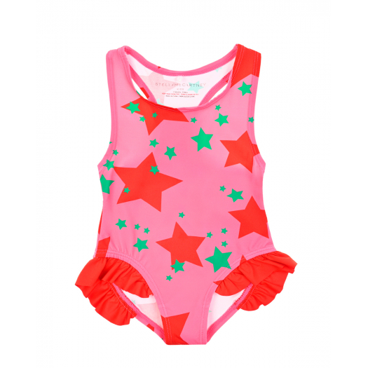 Розовый купальник со звездами Stella McCartney | Фото 1