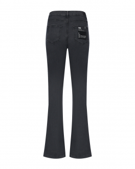 Черные джинсы клеш Paige Черный, арт. 7182F60-3898 DEEP NOIR | Фото 2