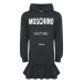 Черное платье с лого Moschino | Фото 1