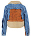 Джинсовая куртка с подкладкой из меха и декорированной спинкой  | Фото 2