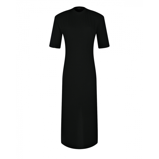 Черное платье с короткими рукавами  | Фото 1