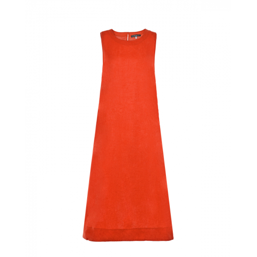 Льняное платье красного цвета Pietro Brunelli | Фото 1