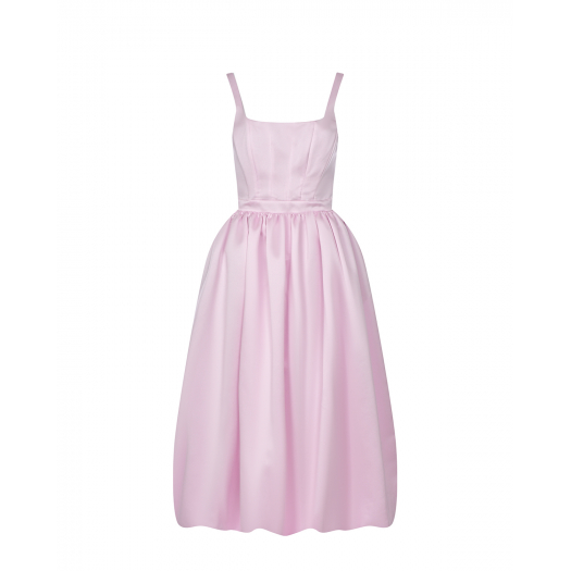 Розовое атласное платье Vivetta | Фото 1