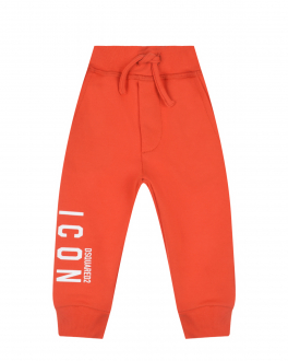 Оранжевые спортивные брюки с принтом ICON Dsquared2 Оранжевый, арт. DQ1691 D003G DQ221 | Фото 1